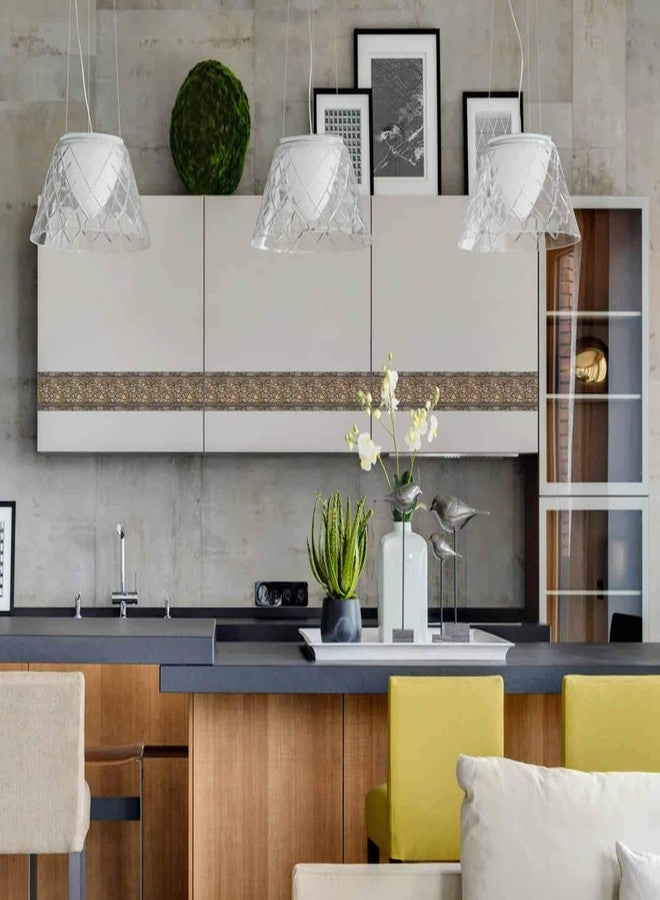 WallDesign ملصق حدودي بتصميم جداري - بنمط طوب عتيق من مادة PVC - لتزيين الحمامات والأرضيات والأبواب وجدران المطابخ - لفة 3 بوصات × 10 أقدام - مغلفة بطبقة لامعة مقاومة للماء - Image 2